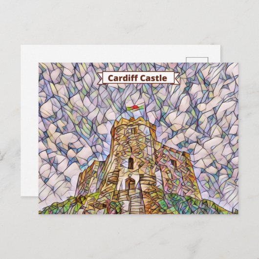 Cardiff Castle Keep Briefkaart (Voorkant / Achterkant)