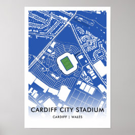 Cardiff City Stadium Poster - thuisbasis van Cardi