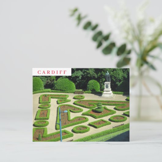 Cardiff Friary Gardens vue carte postale (Debout devant)