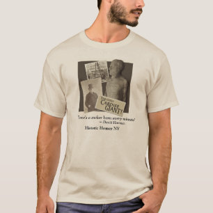 Cardiff Giant w/David Hannum Quote Long Slaper T-s T-shirt