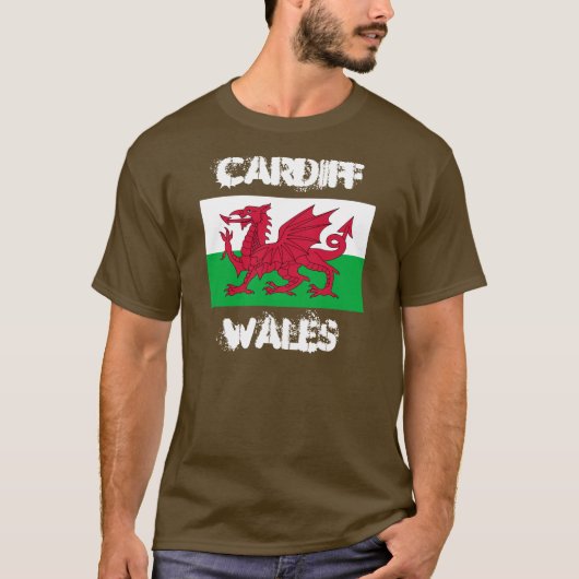 Cardiff, hoofdstad van Wales (Caerdydd) T-shirt (Voorkant)