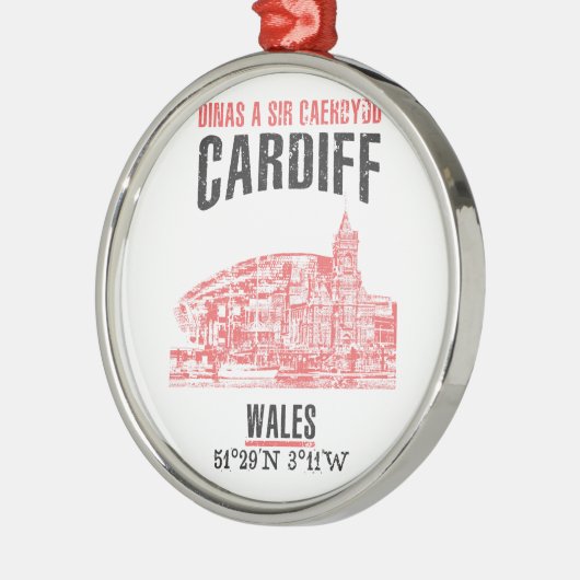 Cardiff Metalen Ornament (Links)