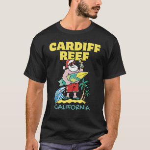 CARDIFF REEF CALIFORNIA Santa Christmas Surfing T-shirt