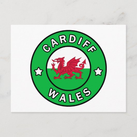 Cardiff Wales Briefkaart (Voorkant)