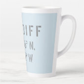 Cardiff Wales Latitude & Longitude Latte Mok (Rechts)