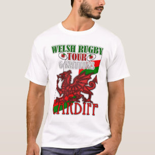 Cardiff Welsh Rugby Tour 6 Nations Welsh Dragon T-shirt