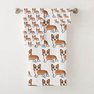 Cardigan Rouge Et Blanc Gallois Corgi Motif