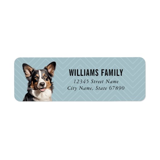 Cardigan Welsh Corgi Adresse de retour Étiquettes (Devant)