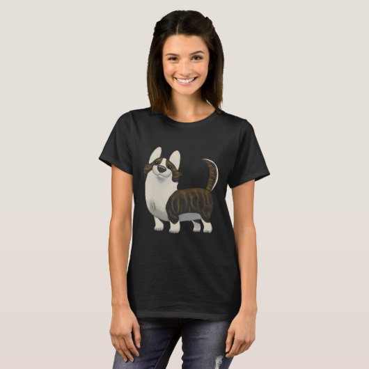 Cardigan Welsh Corgi Brindle T-shirt (Voorkant volledig)