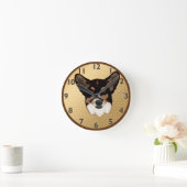 Cardigan Welsh Corgi Clock Ronde Klok (Huis)