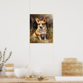 Cardigan Welsh Corgi Dog Art Imprimer Poster (Cuisine)