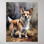 Cardigan Welsh Corgi Dog Art Imprimer Poster (Devant)