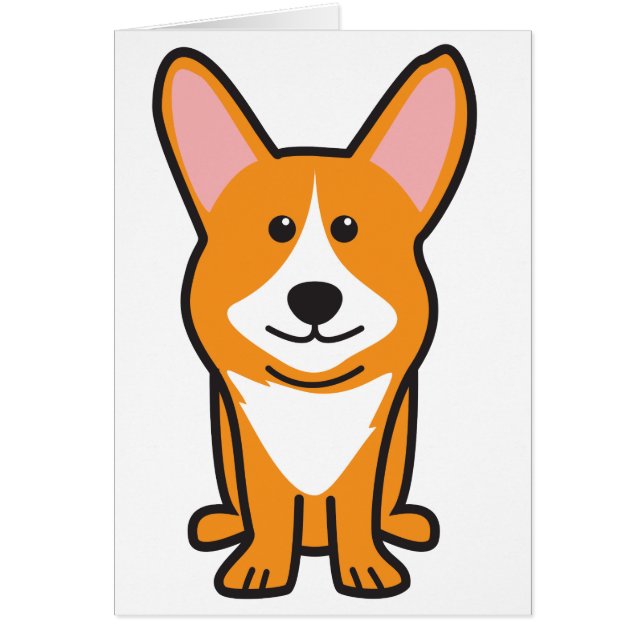 Cardigan Welsh Corgi Dog Cartoon (Voorkant)