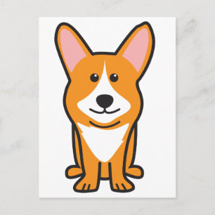 Cardigan Welsh Corgi Dog Cartoon Briefkaart