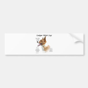 Cardigan Welsh Corgi Geschiedenis Ontwerp Bumpersticker