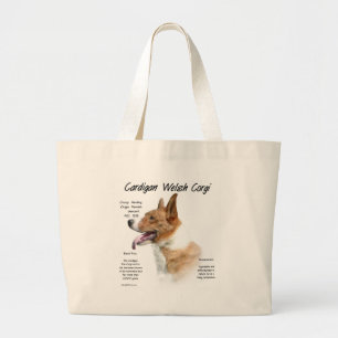 Cardigan Welsh Corgi Geschiedenis Ontwerp Grote Tote Bag