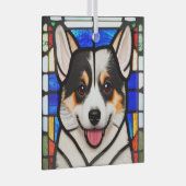 Cardigan Welsh Corgi "Glas in lood" Glas Ornament (Voorkant Rechts)