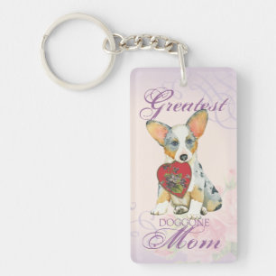 Cardigan Welsh Corgi Heart mama Sleutelhanger