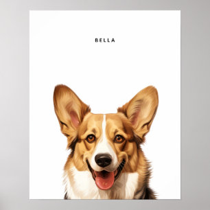 Cardigan Welsh Corgi impression personnalisée