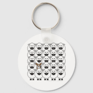 Cardigan Welsh Corgi in de Sheep Sleutelhanger