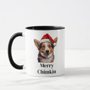 Cardigan Welsh Corgi Kerstman Hoed Kersthond Mok