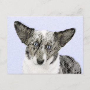 Cardigan Welsh Corgi Painting - Original Dog Art Briefkaart