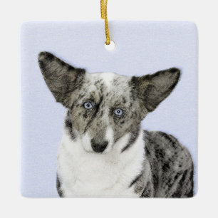 Cardigan Welsh Corgi Painting - Original Dog Art Keramisch Ornament
