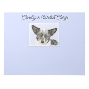 Cardigan Welsh Corgi Painting - Original Dog Art Notitieblok