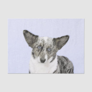 Cardigan Welsh Corgi Painting - Original Dog Art Tissuepapier