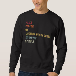 Cardigan Welsh Corgi Retro Dog en koffie Trui