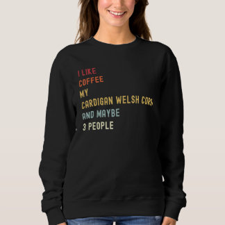 Cardigan Welsh Corgi Retro Dog en koffie Trui