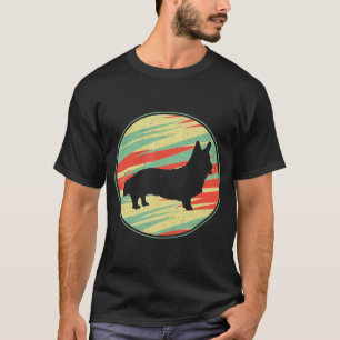 Cardigan Welsh Corgi Retro Silhouette Cute T-shirt