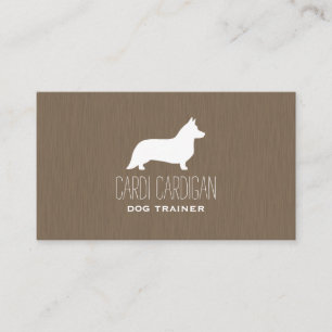 Cardigan Welsh Corgi Silhouet Visitekaartje