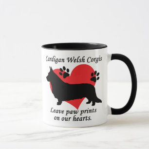 Cardigan Welsh Corgis laat verf afdrukken Mok
