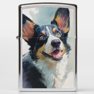 Cardigan Welshe corgi aquarel