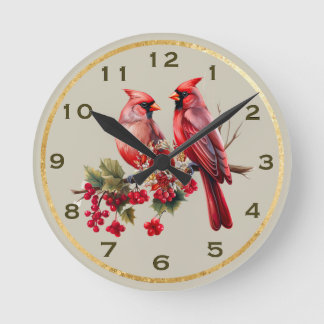 Cardinaal Wall Clock Ronde Klok