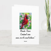 Cardinal aceo Carte d'anniversaire (Dos)