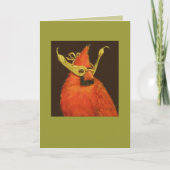 cardinal avec carte de masque de graine d'érable (Devant)