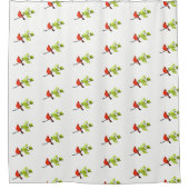 Cardinal Bird and Tree Branche Douche rideau (Devant)