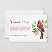 Cardinal Bird Funeral Memorial Merci (Devant)