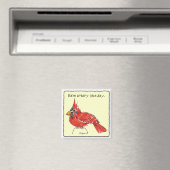 Cardinal Cardinal Cute Magnet personnalisé (In Situ (Lave-vaisselle))