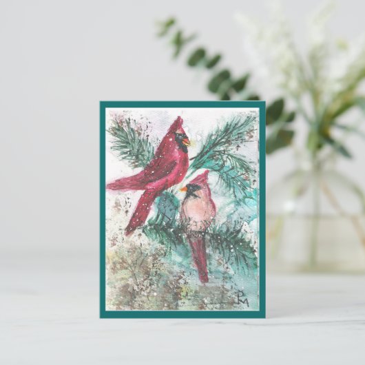 Cardinal Carte de vacances (Debout devant)