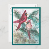 Cardinal Carte de vacances (Devant / Derrière)