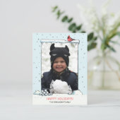 Cardinal Christmas card, Cardinal photo carte post (Debout devant)