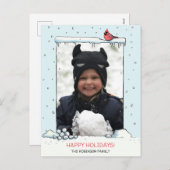 Cardinal Christmas card, Cardinal photo carte post (Devant / Derrière)