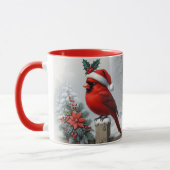 Cardinal Christmas Mug Sublimation Design (Gauche)