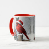 Cardinal Christmas Mug Sublimation Design (Devant gauche)