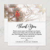 Cardinal dans l'arbre CARRÉ funéraire Carte de rem (Devant / Derrière)