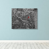 Cardinal dans une toile étirée d'arbre (Insitu (Plancher de Bois))