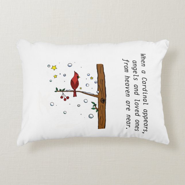 Cardinal de l'ange ciel Coussin Accent (Devant)